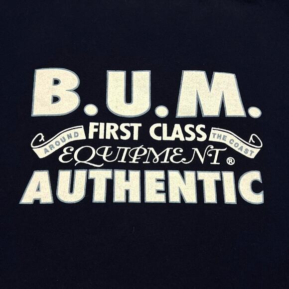 ★ B.U.M. Equipment (Vintage) Navy Blue Crewneck Sweatshirt ★ - Picture 2 of 6
